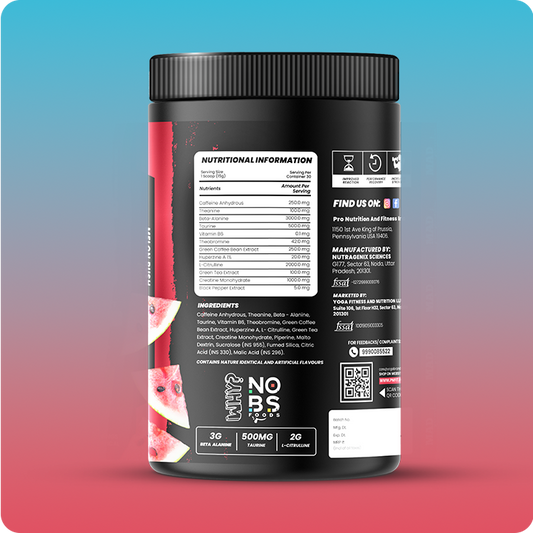 NO.B.S Mad Pre-Workout, 450 g